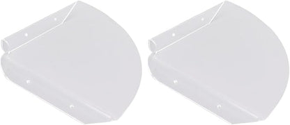 Acrylic Wall Mount Floating Corner Shelves 2pcs Quarter Round Shower Shelf, Sturdy Wall Storage Display Organizer for Bathroom Kitchen Bedroom Living Room 1.2 x 8.3 x 8.3in (Transparent)