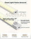 Under Cabinet Lights 8 Inch 3-Pack, Rechargeable Battery Operated Motion Sensor Light Indoor, Dimmable Closet Lights, Wireless Under Counter Lights for Kitchen, Stairs