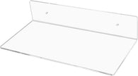 6 Pack Acrylic Floating Shelves, 12 x 6 inch Clear Wall Mounted Display Storage Rack, 4.5 mm Thick Invisible Acrylic Shelf for Living Room, Office, Bedroom