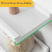 Z metnal Small Floating Shelves, Natural Wooden Display Wall Shelf for Picture Ledge, Nursery Floating Shelves, White, Wall Mounted, 12 x 5.5 inch, 2 Pcs
