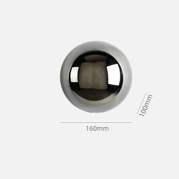 Modern Sphere Wall Sconce, 6.3 Inch Round Ball Light with Backlit Glow Effect, Contemporary Accent Fixture for Bedroom, Living Room, Bathroom Vanity, Hallway(Chrome)