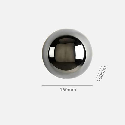 Modern Sphere Wall Sconce, 6.3 Inch Round Ball Light with Backlit Glow Effect, Contemporary Accent Fixture for Bedroom, Living Room, Bathroom Vanity, Hallway(Chrome)