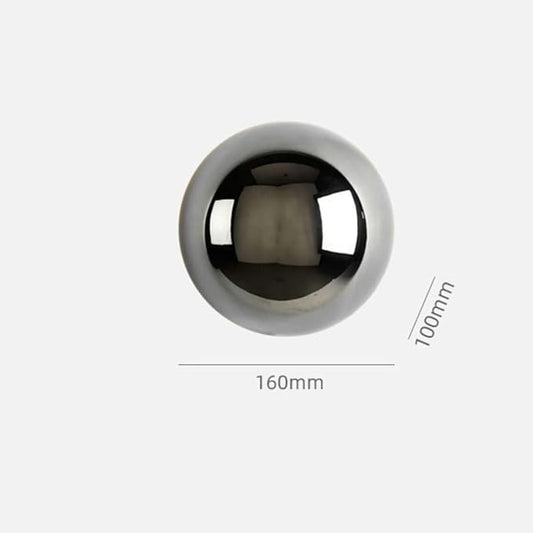 Modern Sphere Wall Sconce, 6.3 Inch Round Ball Light with Backlit Glow Effect, Contemporary Accent Fixture for Bedroom, Living Room, Bathroom Vanity, Hallway(Chrome)