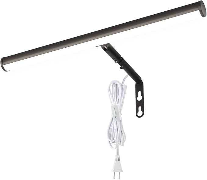 LED Picture Lights for Paintings Plug in, 14 Inch 4W Adjustable Art Light Gallery Wall Light for Display Art Work, Oil Rubbed Bronze Finish, CRI90+, 3000K Warm White, ETL Listed