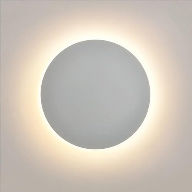 Modern Round Wall Lamp Ultra Thin Acrylic Ring Sconce Minimalist Wall Mounted Light for Bedside Bedroom Living Room Hallway(White(4500K),13cm/5.11in)