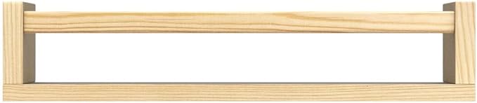 Forbena Natural Wood Nursery Bookshelves for Wall, 24 Inches Long Floating Book Shelves, Wall Mounted Bookcase for Baby Teen Girl Boy Kids Room Bedroom, Playroom Organizer, Bathroom Decor (4-Pack)
