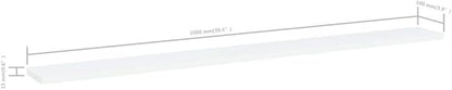 Set of 4 Wall Mounted Floating Shelves, 39.4 inch Long Engineered Wood Storage Shelves for Books, Photos, and Decor, Matte White Minimalist Display Ledge