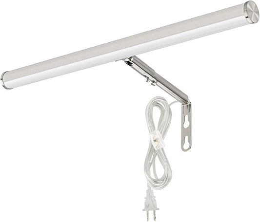 Plug in LED Picture Lights for Paintings, 16inch 3000K Adjustable Art Light Gallery LED Wall Light Wall Sconces for Display Art Work, Brushed Nickel Finish, 6W CRI90+, ETL Listed