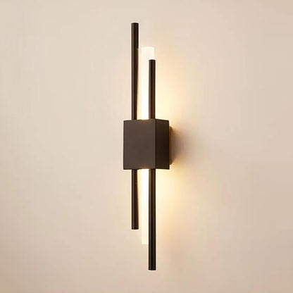 LED Linear Wall Sconce Lighting Modern Wall Lamp Indoor Wall Wash Light 10W 3 Color Mode Wall Mounted Lamps Hardwired Vanity Sconces for Living Room Bedroom Hallway (Color : Svart, Size : L