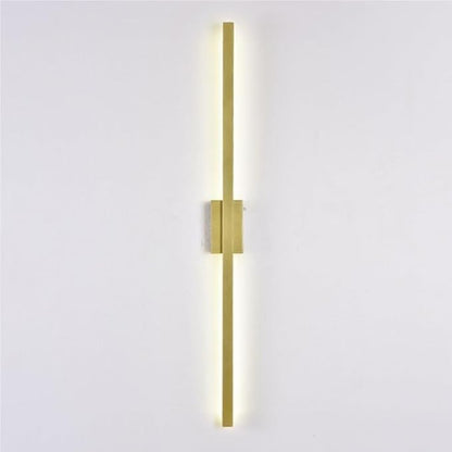 Black Linear Wall Sconce Minimalist Hardwired Indoor Wall Light Fixture for Hallway Living Room Bedroom Modern Decorative Lighting(Gold,80cm)