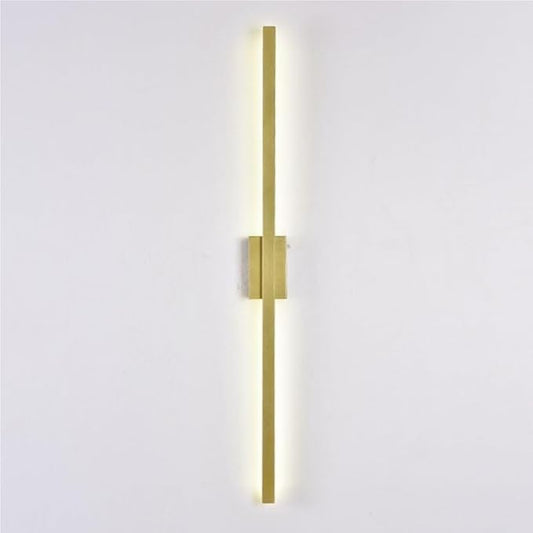 Black Linear Wall Sconce Minimalist Hardwired Indoor Wall Light Fixture for Hallway Living Room Bedroom Modern Decorative Lighting(Gold,80cm)