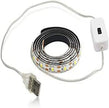 LED USB Under Cabinet Lights with Hand Wave,Under Counter Lighting, Under Desk Light Bar, Hand Wave Activated, Plug and Play,Soft Strip Light for Kitchen,Shelf,Cupboard,Closet (Warm White, 3m)