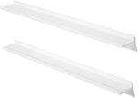 Love-KANKEI 48 Inch Long Floating Shelves Wall Mounted Set of 2, Large Wood Wall Shelves for Storage, Rustic Hanging Shelves for Display,Bedroom Living Room Bathroom Kitchen Office White