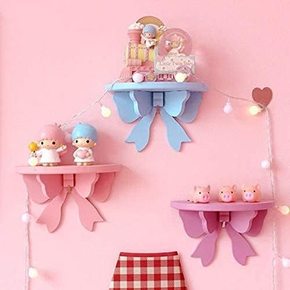 Kawaii Wood Floating Shelf - Kawaii Wall Decor - Pink Room Decor (Blue)