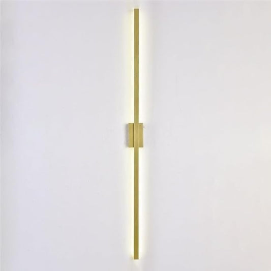 Black Linear Wall Sconce Minimalist Hardwired Indoor Wall Light Fixture for Hallway Living Room Bedroom Modern Decorative Lighting(Gold,120cm)