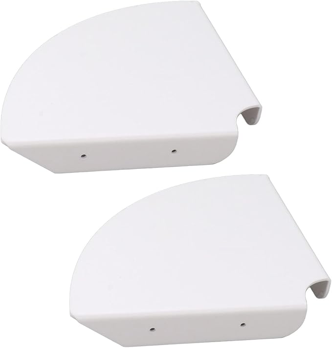 Yosoo Health Gear Acrylic Wall Mount Floating Corner Shelves 2pcs Quarter Round Shower Shelf, Sturdy Wall Storage Display Organizer for Bathroom Kitchen Bedroom Living Room 1.2 x 8.3 x 8.3in (White)