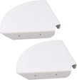 Yosoo Health Gear Acrylic Wall Mount Floating Corner Shelves 2pcs Quarter Round Shower Shelf, Sturdy Wall Storage Display Organizer for Bathroom Kitchen Bedroom Living Room 1.2 x 8.3 x 8.3in (White)