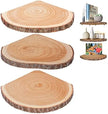 ShineZoom Corner Floating Shelves（3Pcs Wood Corner Shelf Rustic Corner Shelves Wall Corner Shelf for Decor/Storage/Kitchen/Bedroom/Office/Living Room