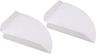 Yosoo Health Gear Acrylic Wall Mount Floating Corner Shelves 2pcs Quarter Round Shower Shelf, Sturdy Wall Storage Display Organizer for Bathroom Kitchen Bedroom Living Room 1.2 x 8.3 x 8.3in (White)