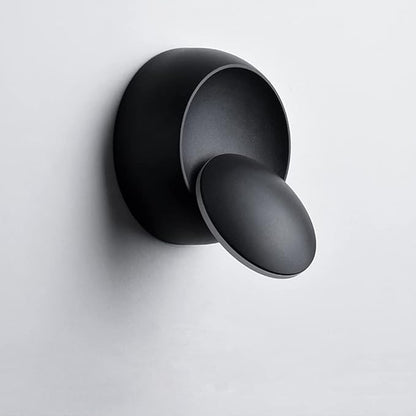 Chrasy Modern Wall Sconce 5W LED Wall Light Lighting Direction Adjustable 3000k Warm White Indoor Hardwired Wall Lamp for Bedside Kitchen Hallway Staircase Aisle (Black)