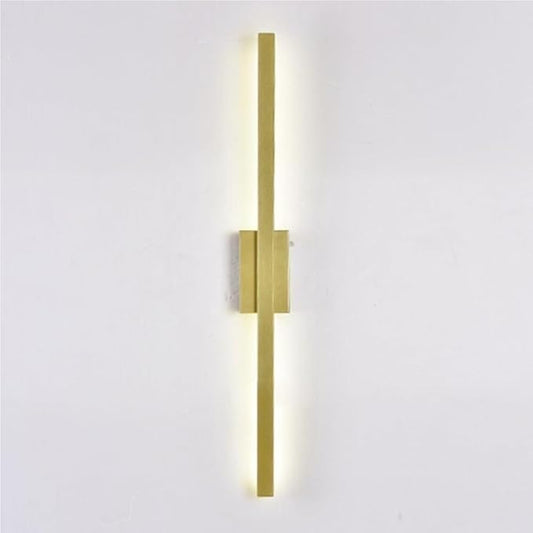 Black Linear Wall Sconce Minimalist Hardwired Indoor Wall Light Fixture for Hallway Living Room Bedroom Modern Decorative Lighting(Gold,60cm)