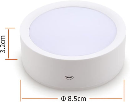 DAMI Locker Light Magnetic Under Cabinet Lighting with Remote, Rechargeable Tap Light Dimmable Battery Operated Wireless Shelf Lights, Color Changing Puck Lights for Kitchen Toillet Bedroom White