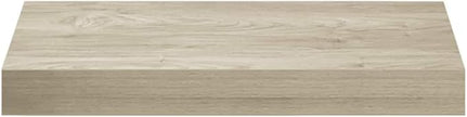Floating Wall Shelves Set of 4, Oak Honeycomb MDF with Metal Brackets, Modern Space-Saving Storage for Books and Decor, Sturdy Easy Mount Shelving Unit for Living Room