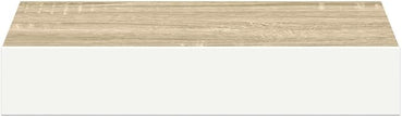Floating Wall Shelf Set of 4 Oak White Honeycomb MDF Metal Modern Storage Display Minimalist Aesthetic Sturdy Construction Versatile Usage Invisible Mounting System Quick