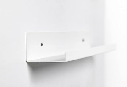 Infinite Design 60" Metal Floating Wall Shelf | Modern White Powder-Coated Steel Ledge, Made in USA | Wall-Mounted Shelf for Living Room, Kitchen, Bathroom, Bedroom or Office