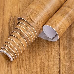 15.7" ×786" Wood Grain Wallpaper Peel and Stick Vinyl Film Self Adhesive Decor Wall Paper for Cabinet Drawer Shelf Liner Easy to Clean