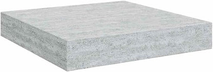 Concrete Grey Honeycomb MDF Metal Frame Floating Wall Shelf Set of 4, Sturdy Storage with Matte Finish for Modern Home Decor, Easy Installation, Space-Saving Design