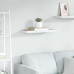 Floating Wall Shelf Oak White Honeycomb MDF 23.6x9.3x1.5 in Modern Minimalist Display Shelf for Home Office Decor