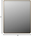 LOAAO 30”X36” Gold Bathroom Mirror, Rounded Rectangle Gold Frame Mirror, Brushed Gold Bathroom Vanity Mirror Wall-Mounted, Anti-Rust, Tempered Glass, Hangs Horizontally or Vertically