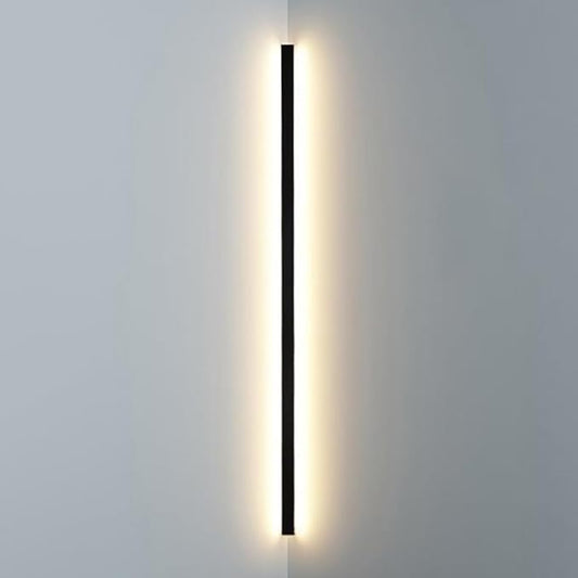 Black Linear Wall Sconce Lighting, Modern LED Wall Light Fixture, Minimalist Long Strip Wall Lamp, Interior Decoration Wall Mounted Lamp for Bedroom Bedside Living Room Corridor Stairs
