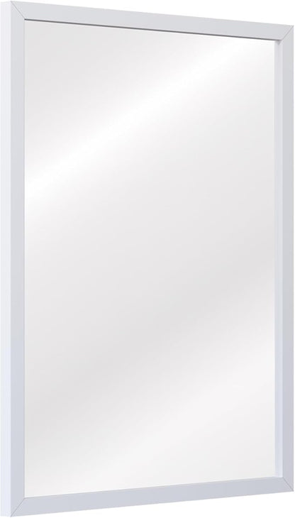 White Large Bathroom Wall Mirror, 18x24 Mirror Set of 2 for Bathroom, Vanity