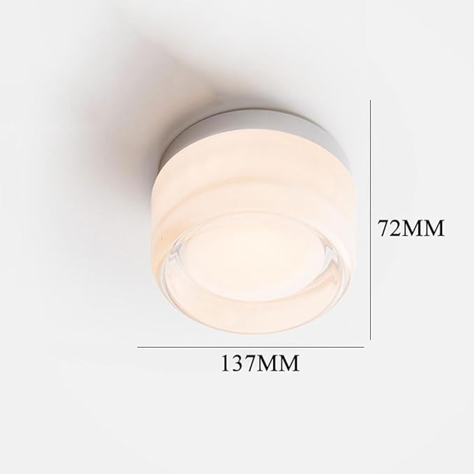 Modern Wall Sconce,Thick Glass Shade LED Fixture,Minimalist Round Wall Lamp for Bathroom Vanity, Bedroom Bedside, Living Room(Transparent)