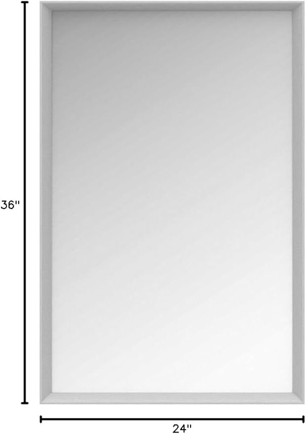 Amazon Basics Rectangular Wall Mount Mirror for Bedroom, Living Room, Entryway, 24