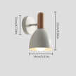 Modern Hardwired Wall Sconces, White Metal Wall Mount Lamp for Bedside Bedroom Living Room, Wooden Indoor Wall Light with E27 Buld
