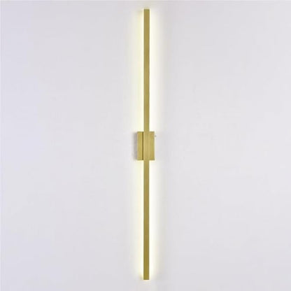 Black Linear Wall Sconce Minimalist Hardwired Indoor Wall Light Fixture for Hallway Living Room Bedroom Modern Decorative Lighting(Gold,100cm)