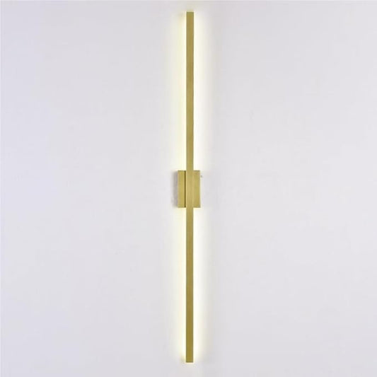 Black Linear Wall Sconce Minimalist Hardwired Indoor Wall Light Fixture for Hallway Living Room Bedroom Modern Decorative Lighting(Gold,100cm)