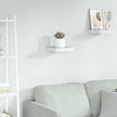 Floating Wall Shelf Oak White Honeycomb MDF Metal 9.1x9.3x1.5 in Modern Invisible Mounting System for Living Room Office Decor