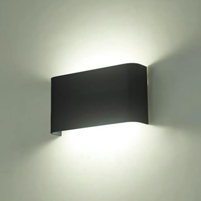 NUOBESTY 1Pc Modern LED Wall Lamp Black Indoor Light Fixture for Bedroom Corridor Living Room Soft Warm Lighting Durable Design Minimalist Style