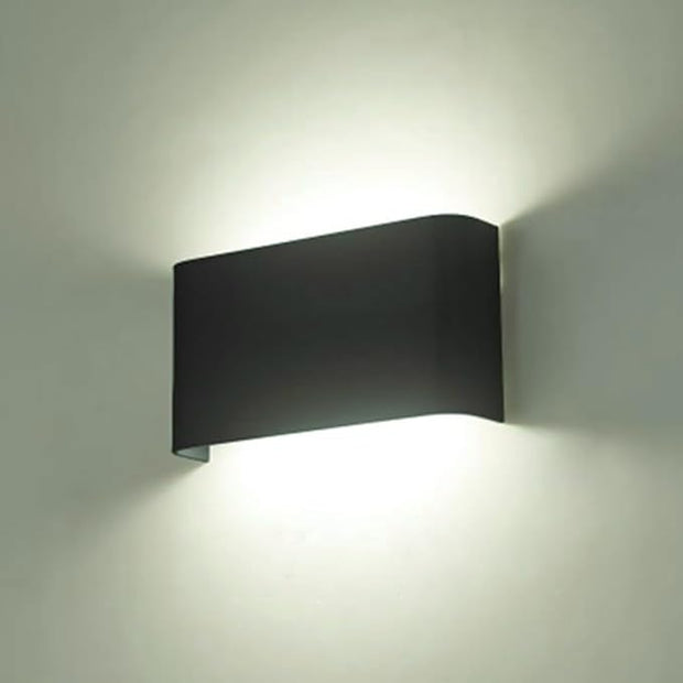 NUOBESTY 1Pc Modern LED Wall Lamp Black Indoor Light Fixture for Bedroom Corridor Living Room Soft Warm Lighting Durable Design Minimalist Style