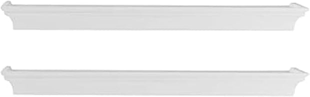 MELANNCO Arlington Floating Wall Shelves for Bedroom, Living Room, Nursery, Set of 2, 20-Inch, White
