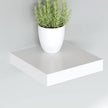 White Honeycomb MDF Floating Wall Shelf Set of 4 with Invisible Mounting, Metal Brackets, Modern Matte Finish for Home Decor and Storage