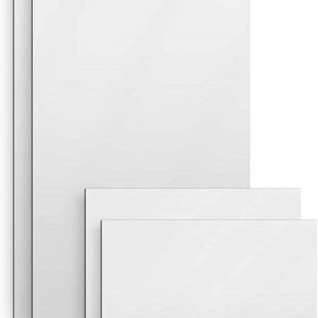 Americanflat Adhesive Mirror Tiles - Set of 4 - Frameless Rectangular and Square Mirrors for Wall or Home Decor - Peel and Stick Mirrors - Modern Glass Mirror for Bathroom, Bedroom, Living Room