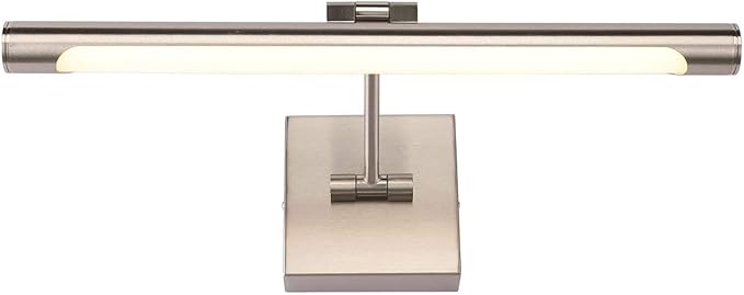 Joosenhouse LED Picture Lights Hardwired Dimmable 16.53" Inch Artwork Display Lamp with Swing Arm 7W(45W Eqv.), Hardwired Connection, 3000K Warm White, Brushed Nickel