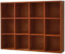 Shadow Box Display Shelf, Wall Mounted Wooden Hanging Display Shelf Floating Shelf Perfect for Little Figurines, Multi-Slot Wall Collection Freestanding Farmhouse Decor Display Case (Brown, 12 Slot)