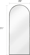 Arched Full Length Mirror, Floor Mirror with Stand, 71