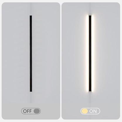 Black Linear Wall Sconce Lighting, Modern LED Wall Light Fixture, Minimalist Long Strip Wall Lamp, Interior Decoration Wall Mounted Lamp for Bedroom Bedside Living Room Corridor Stairs